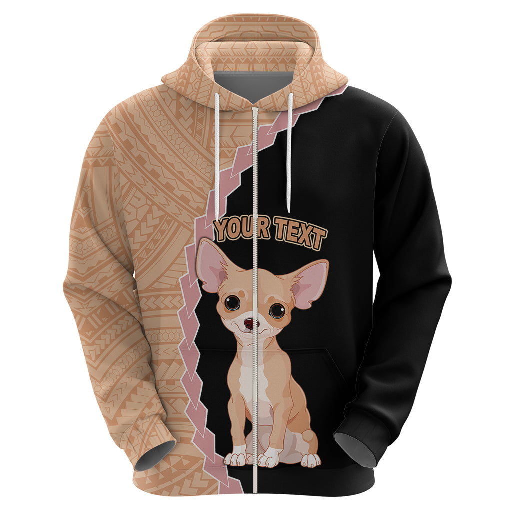 Custom Chihuahua Dog Hoodie With Polynesian Tribal Tattoo LT6 - Wonder Print Shop