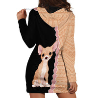 Custom Chihuahua Dog Hoodie Dress With Polynesian Tribal Tattoo LT6 - Wonder Print Shop