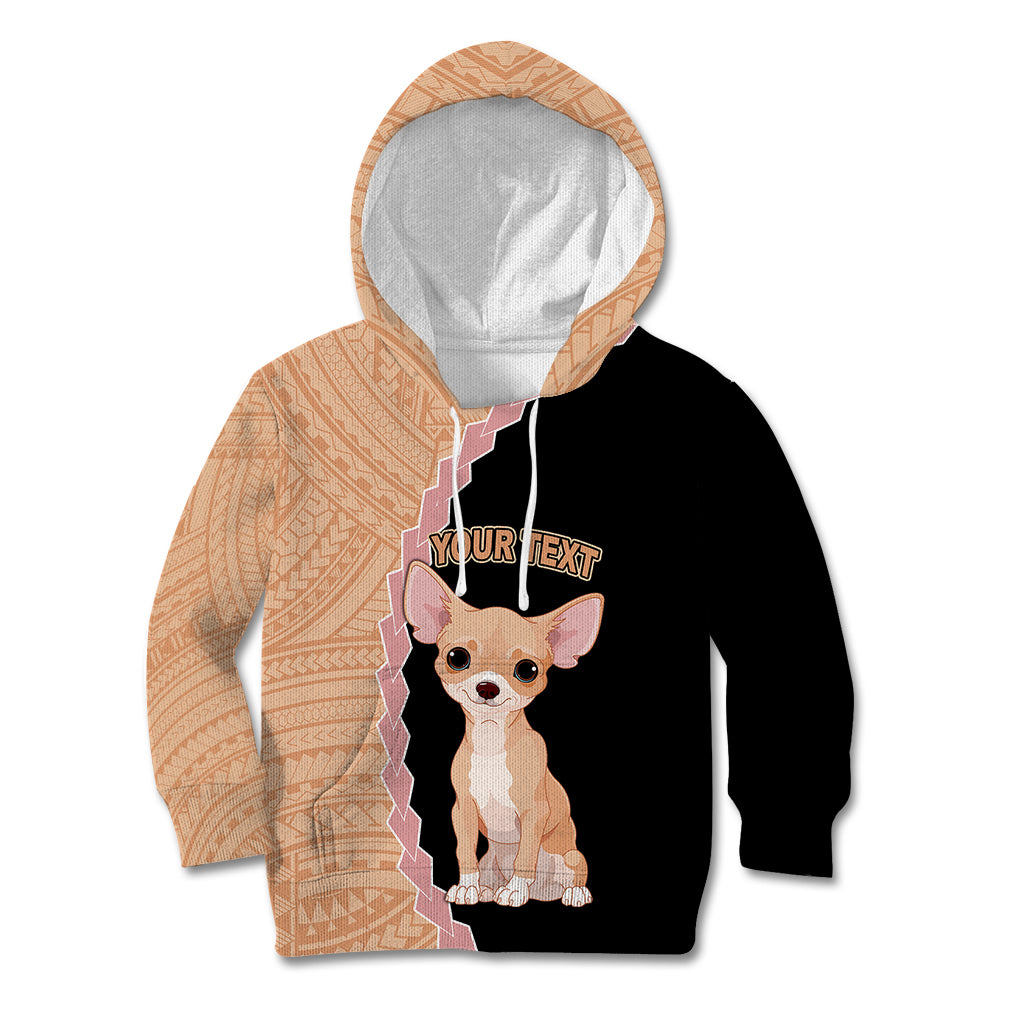 Custom Chihuahua Dog Kid Hoodie With Polynesian Tribal Tattoo LT6 - Wonder Print Shop