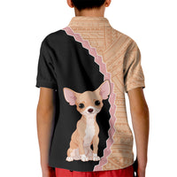 Custom Chihuahua Dog Kid Polo Shirt With Polynesian Tribal Tattoo LT6 - Wonder Print Shop