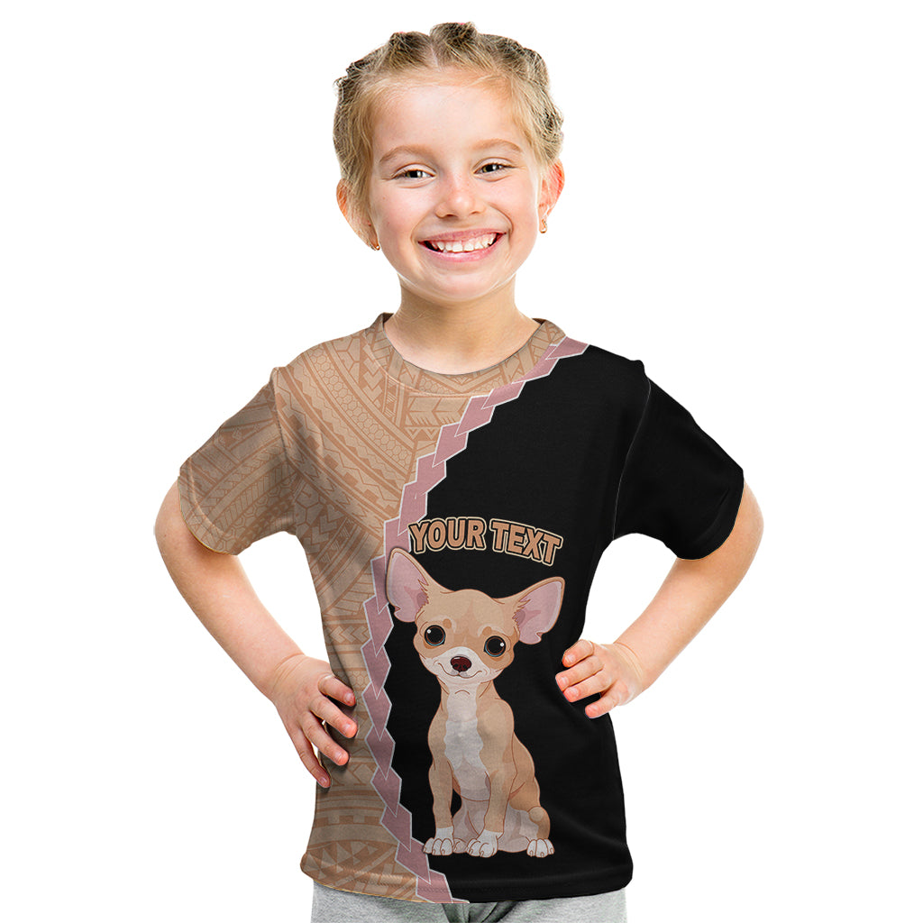 Custom Chihuahua Dog Kid T Shirt With Polynesian Tribal Tattoo LT6 - Wonder Print Shop