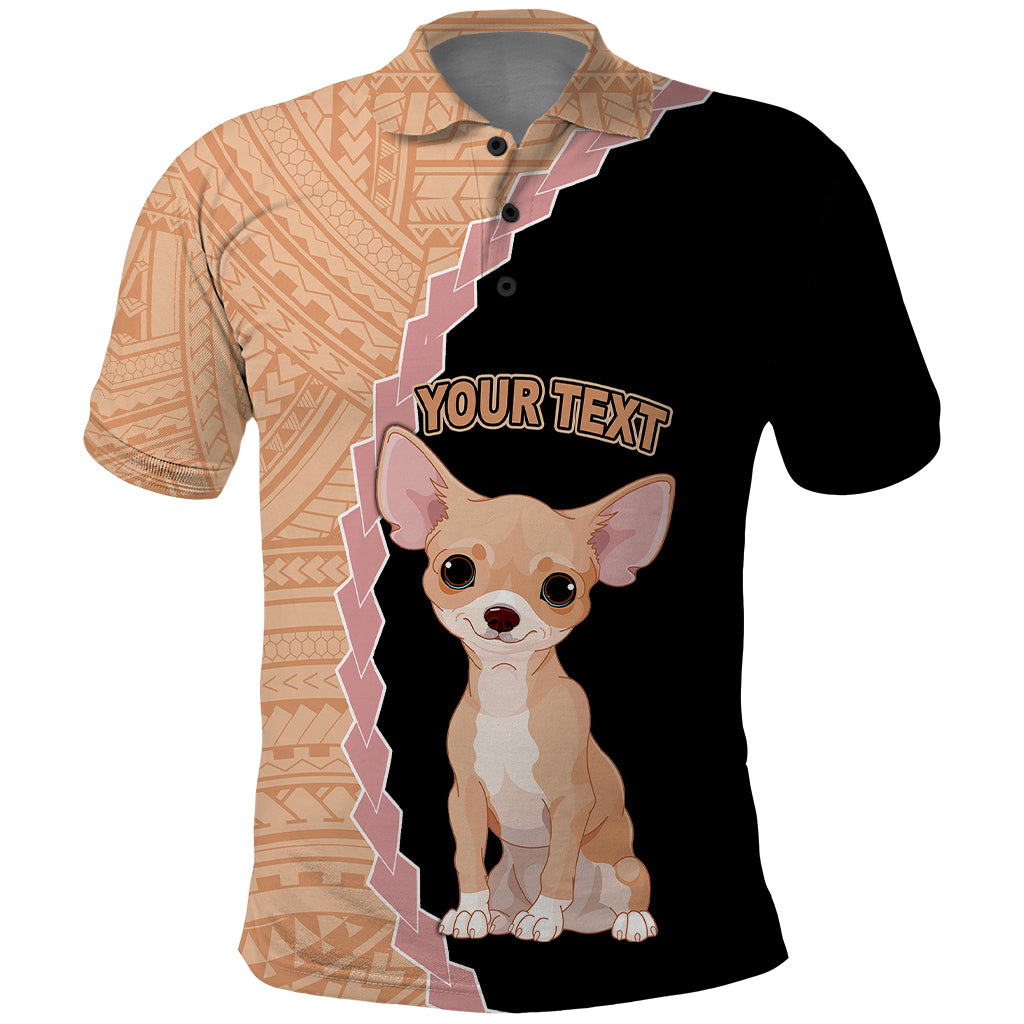 Custom Chihuahua Dog Polo Shirt With Polynesian Tribal Tattoo LT6 - Wonder Print Shop