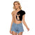 Custom Chihuahua Dog Raglan Cropped T Shirt With Polynesian Tribal Tattoo LT6 - Wonder Print Shop