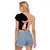 Custom Chihuahua Dog Raglan Cropped T Shirt With Polynesian Tribal Tattoo LT6 - Wonder Print Shop