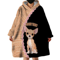 Custom Chihuahua Dog Wearable Blanket Hoodie With Polynesian Tribal Tattoo LT6 - Wonder Print Shop