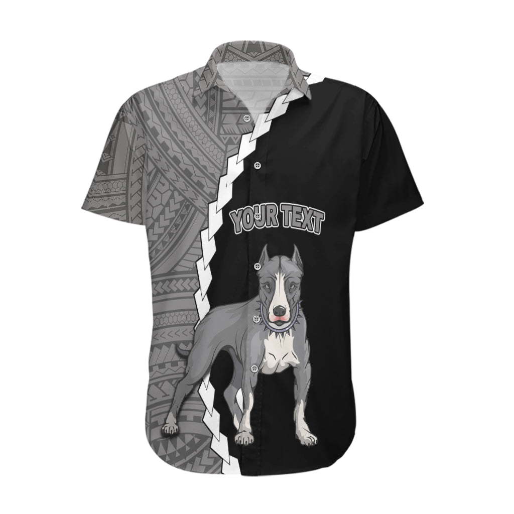 Custom Pitbull Dog Hawaiian Shirt With Polynesian Tribal Tattoo LT6 - Wonder Print Shop
