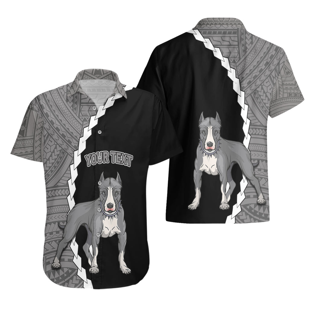 Custom Pitbull Dog Hawaiian Shirt With Polynesian Tribal Tattoo LT6 - Wonder Print Shop