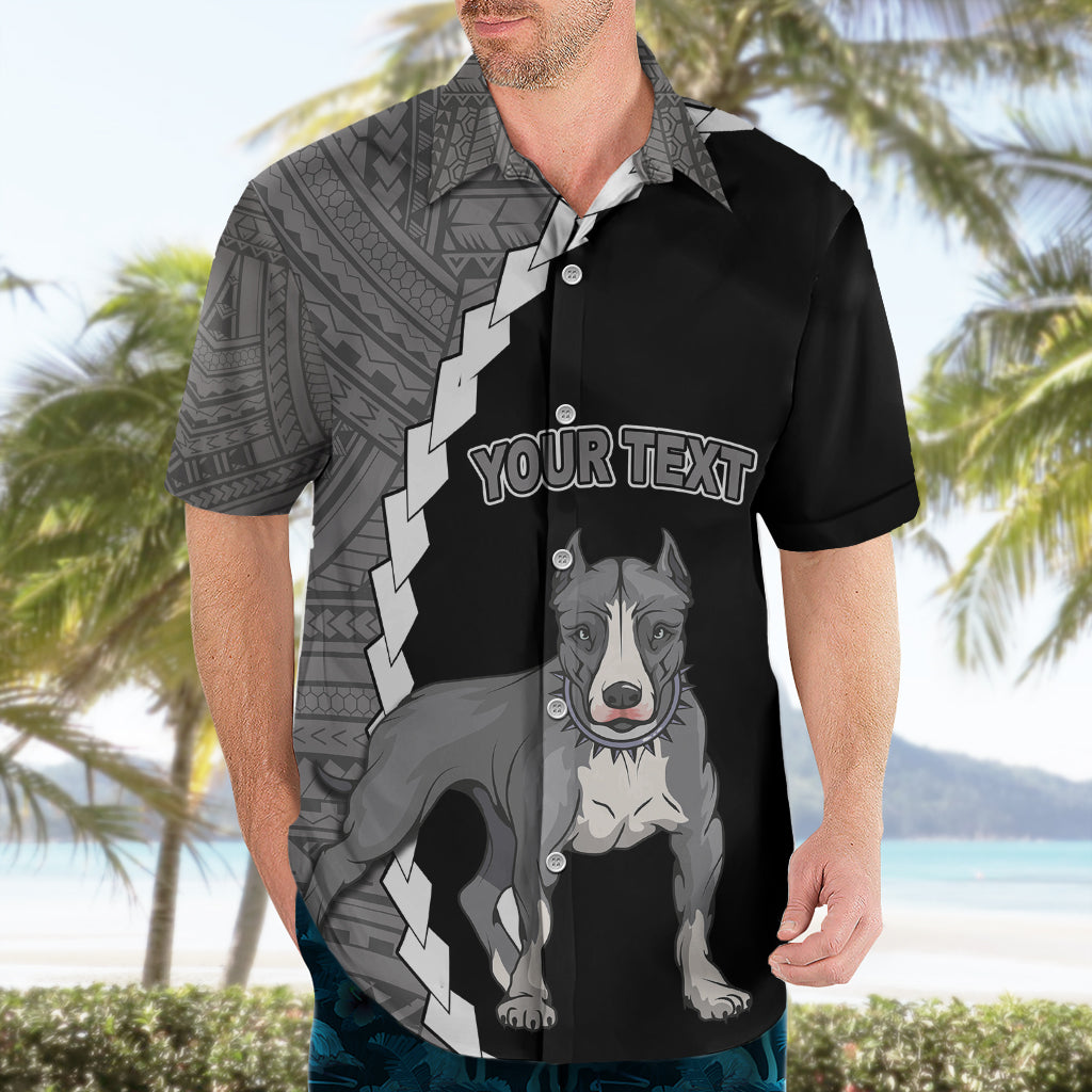 Custom Pitbull Dog Hawaiian Shirt With Polynesian Tribal Tattoo LT6 - Wonder Print Shop