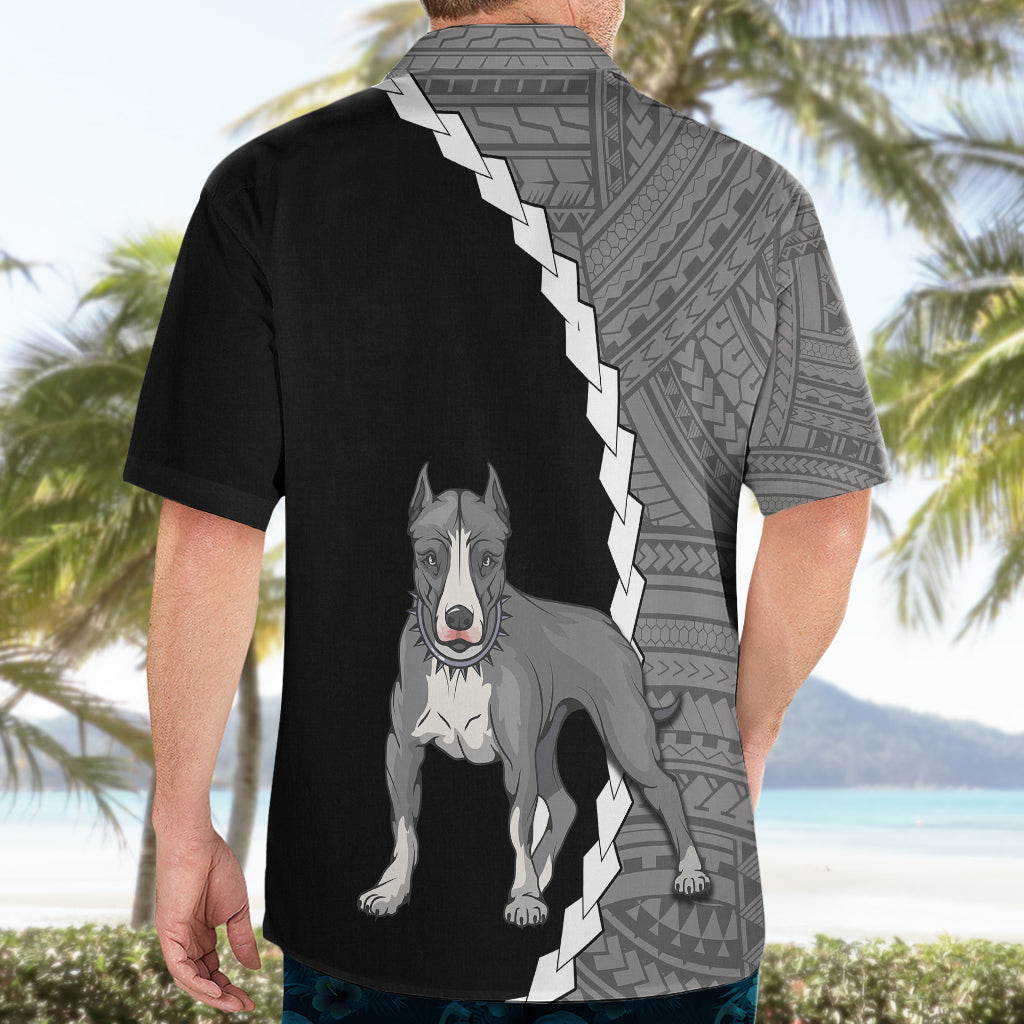 Custom Pitbull Dog Hawaiian Shirt With Polynesian Tribal Tattoo LT6 - Wonder Print Shop