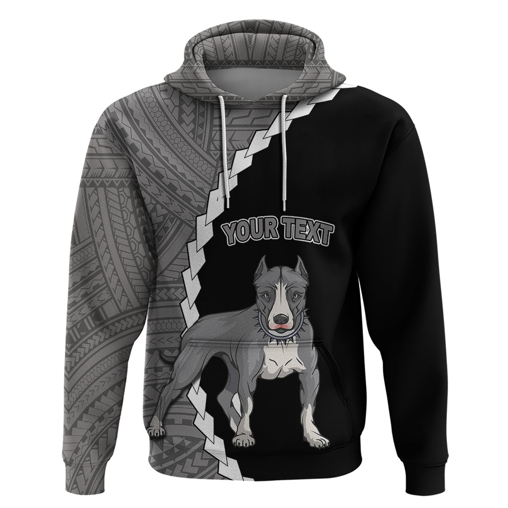 Custom Pitbull Dog Hoodie With Polynesian Tribal Tattoo LT6 - Wonder Print Shop