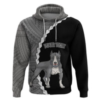 Custom Pitbull Dog Hoodie With Polynesian Tribal Tattoo LT6 - Wonder Print Shop