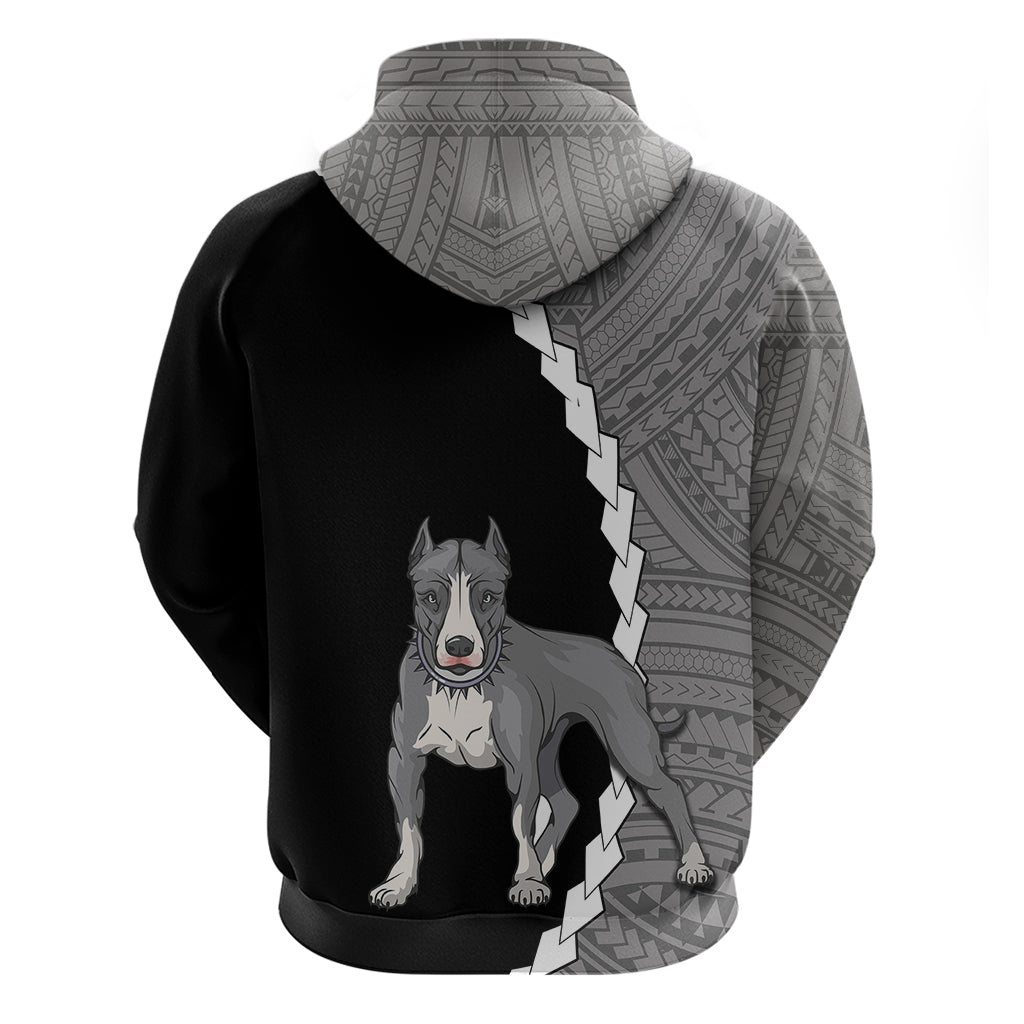 Custom Pitbull Dog Hoodie With Polynesian Tribal Tattoo LT6 - Wonder Print Shop