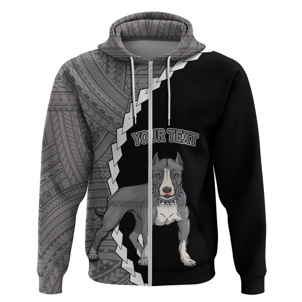 Custom Pitbull Dog Hoodie With Polynesian Tribal Tattoo LT6 - Wonder Print Shop