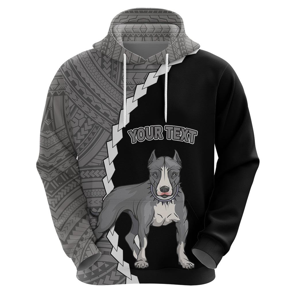 Custom Pitbull Dog Hoodie With Polynesian Tribal Tattoo LT6 - Wonder Print Shop