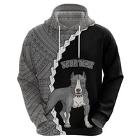 Custom Pitbull Dog Hoodie With Polynesian Tribal Tattoo LT6 - Wonder Print Shop