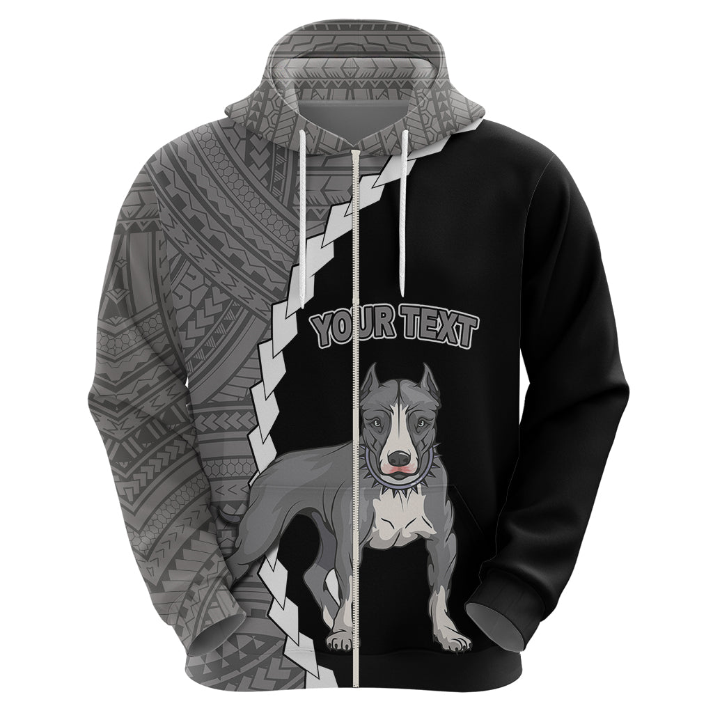 Custom Pitbull Dog Hoodie With Polynesian Tribal Tattoo LT6 - Wonder Print Shop