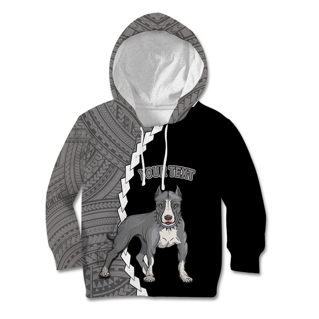 Custom Pitbull Dog Kid Hoodie With Polynesian Tribal Tattoo LT6 - Wonder Print Shop