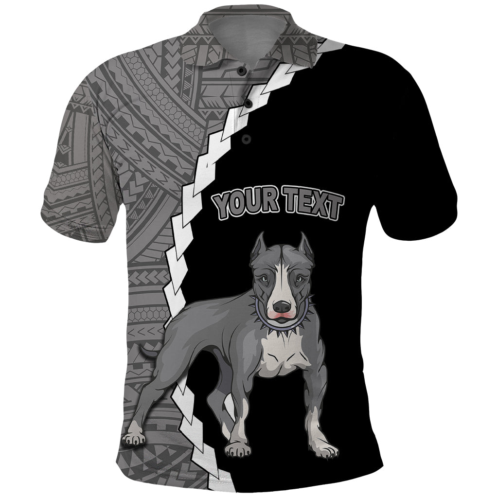 Custom Pitbull Dog Polo Shirt With Polynesian Tribal Tattoo LT6 - Wonder Print Shop