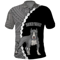 Custom Pitbull Dog Polo Shirt With Polynesian Tribal Tattoo LT6 - Wonder Print Shop
