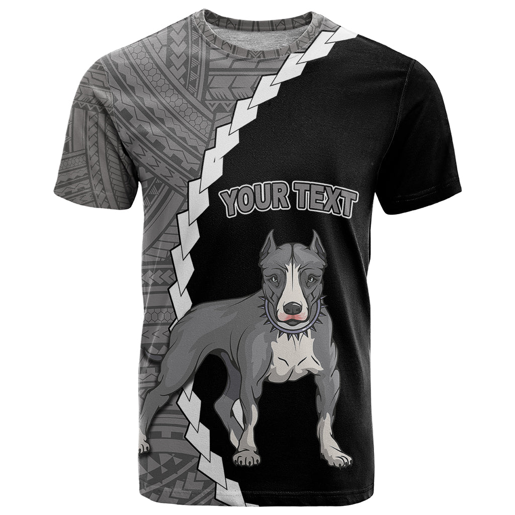 Custom Pitbull Dog T Shirt With Polynesian Tribal Tattoo LT6 - Wonder Print Shop