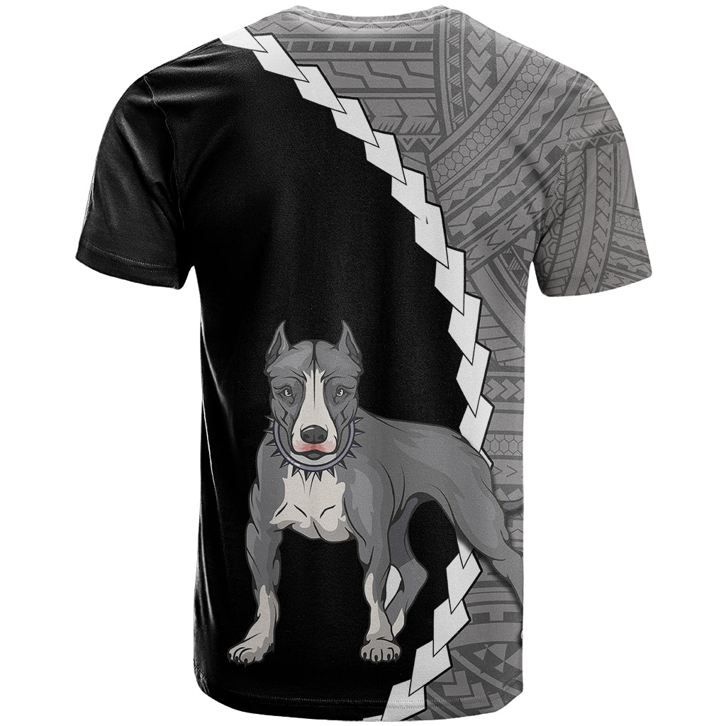 Custom Pitbull Dog T Shirt With Polynesian Tribal Tattoo LT6 - Wonder Print Shop