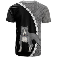Custom Pitbull Dog T Shirt With Polynesian Tribal Tattoo LT6 - Wonder Print Shop