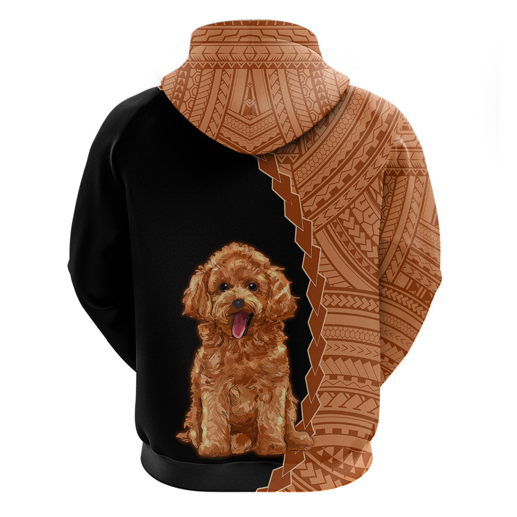 Custom Poodle Dog Hoodie With Polynesian Tribal Tattoo LT6 - Wonder Print Shop