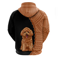 Custom Poodle Dog Hoodie With Polynesian Tribal Tattoo LT6 - Wonder Print Shop