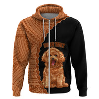 Custom Poodle Dog Hoodie With Polynesian Tribal Tattoo LT6 - Wonder Print Shop