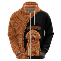 Custom Poodle Dog Hoodie With Polynesian Tribal Tattoo LT6 - Wonder Print Shop
