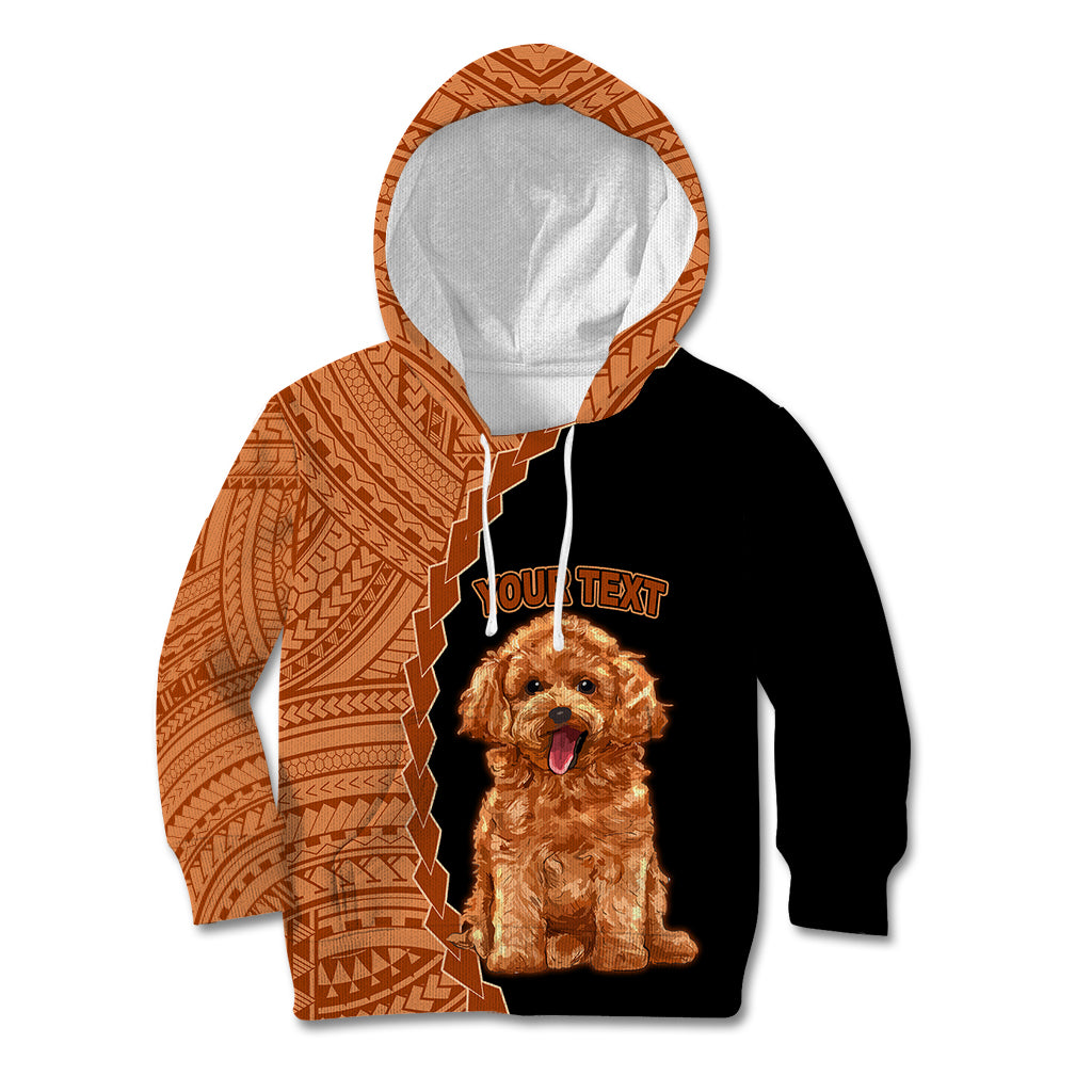 Custom Poodle Dog Kid Hoodie With Polynesian Tribal Tattoo LT6 - Wonder Print Shop