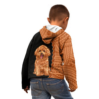 Custom Poodle Dog Kid Hoodie With Polynesian Tribal Tattoo LT6 - Wonder Print Shop