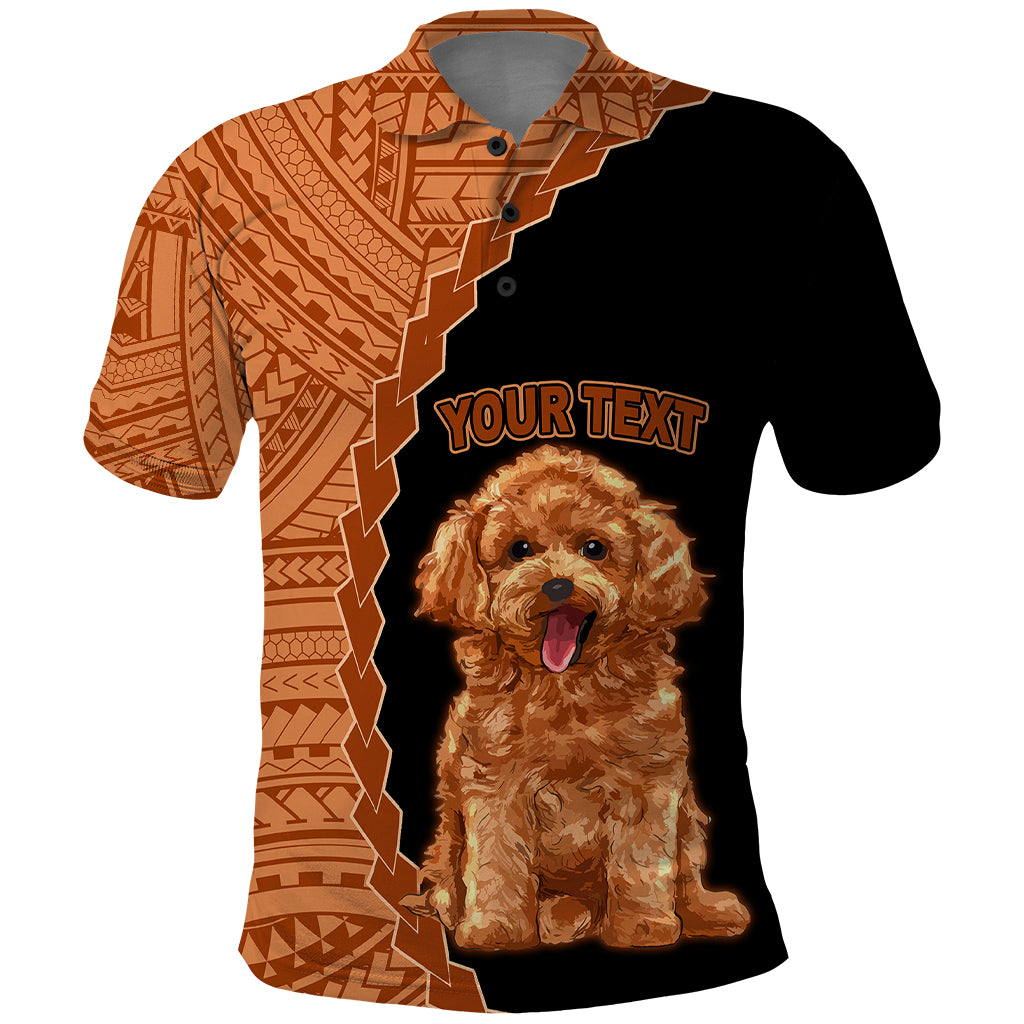 Custom Poodle Dog Polo Shirt With Polynesian Tribal Tattoo LT6 - Wonder Print Shop