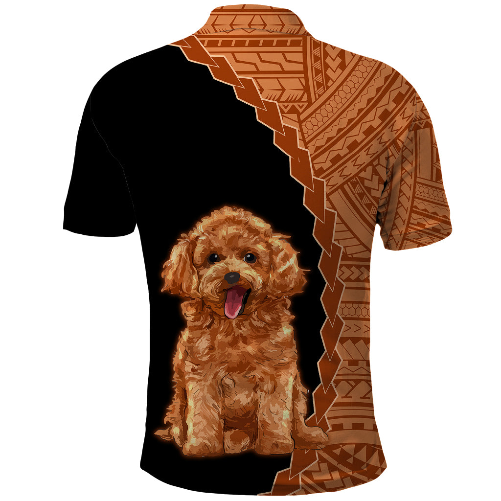 Custom Poodle Dog Polo Shirt With Polynesian Tribal Tattoo LT6 - Wonder Print Shop