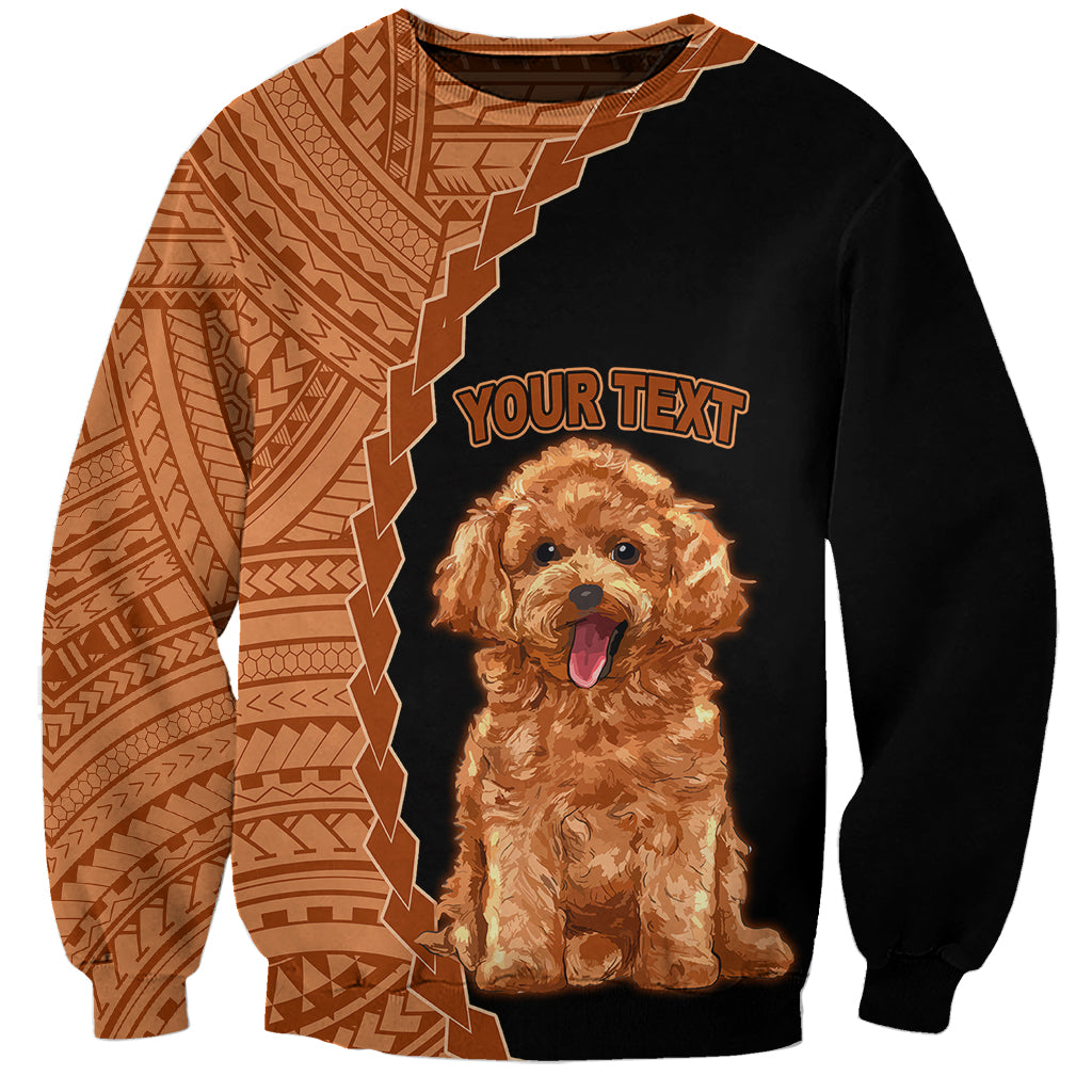 Custom Poodle Dog Sweatshirt With Polynesian Tribal Tattoo LT6 - Wonder Print Shop