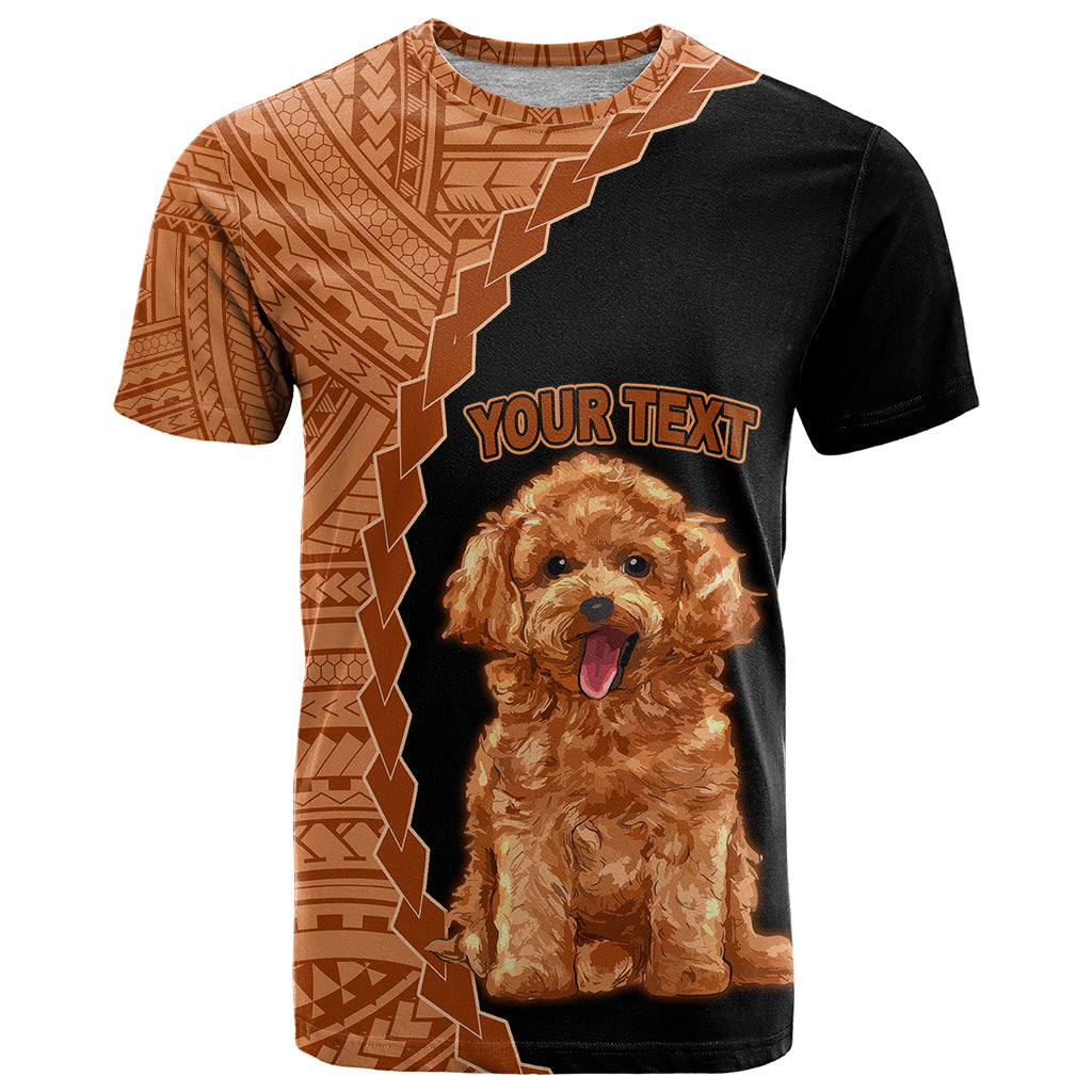 Custom Poodle Dog T Shirt With Polynesian Tribal Tattoo LT6 - Wonder Print Shop
