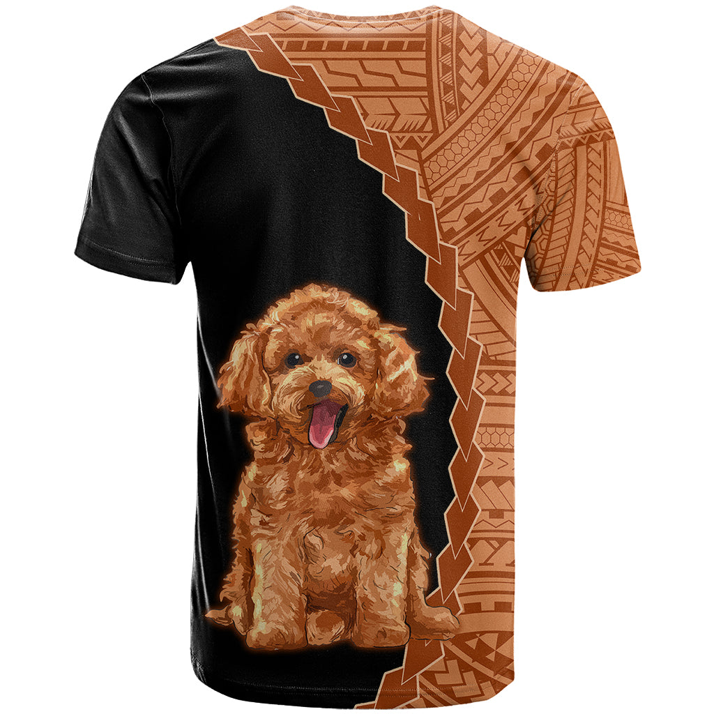 Custom Poodle Dog T Shirt With Polynesian Tribal Tattoo LT6 - Wonder Print Shop