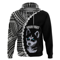 Custom Husky Dog Hoodie With Polynesian Tribal Tattoo LT6 - Wonder Print Shop