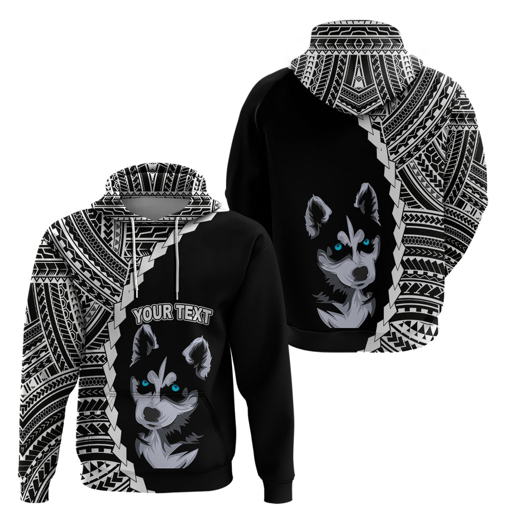 Custom Husky Dog Hoodie With Polynesian Tribal Tattoo LT6 - Wonder Print Shop