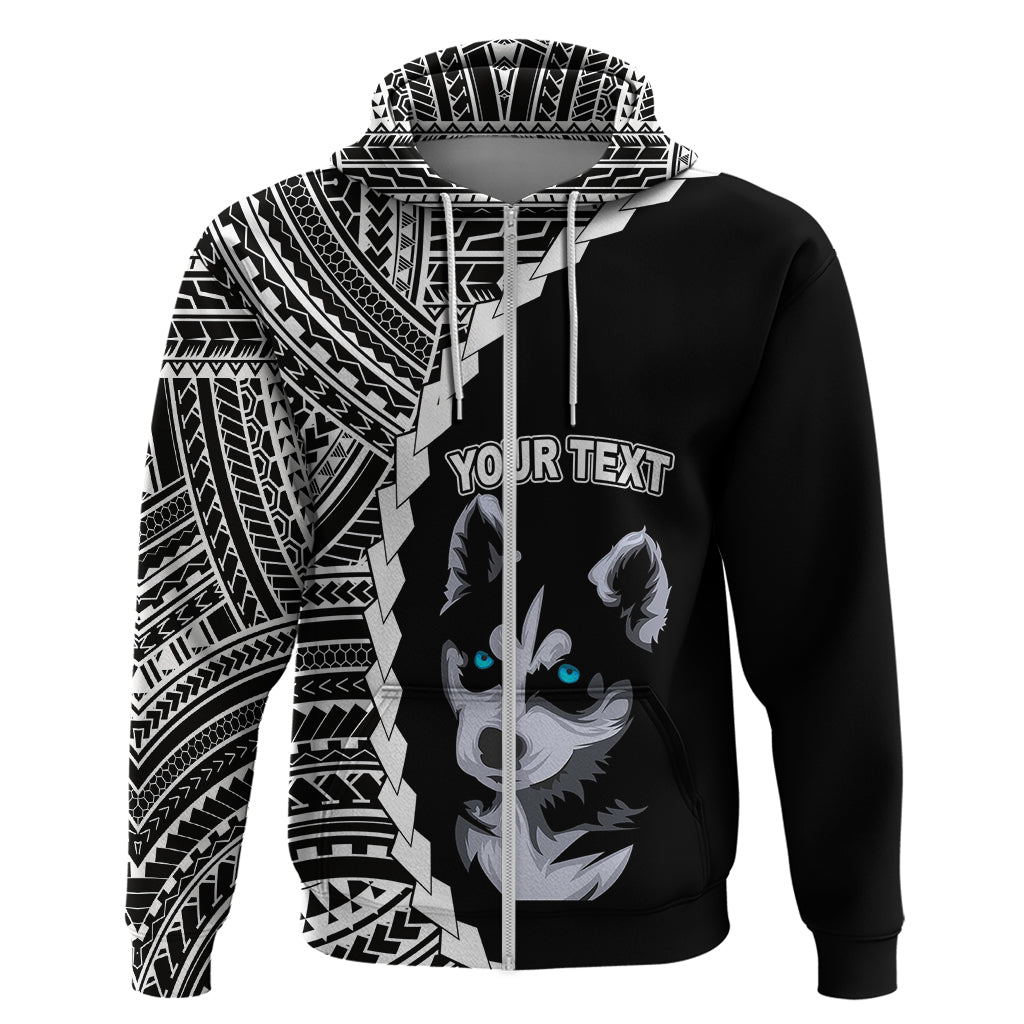 Custom Husky Dog Hoodie With Polynesian Tribal Tattoo LT6 - Wonder Print Shop