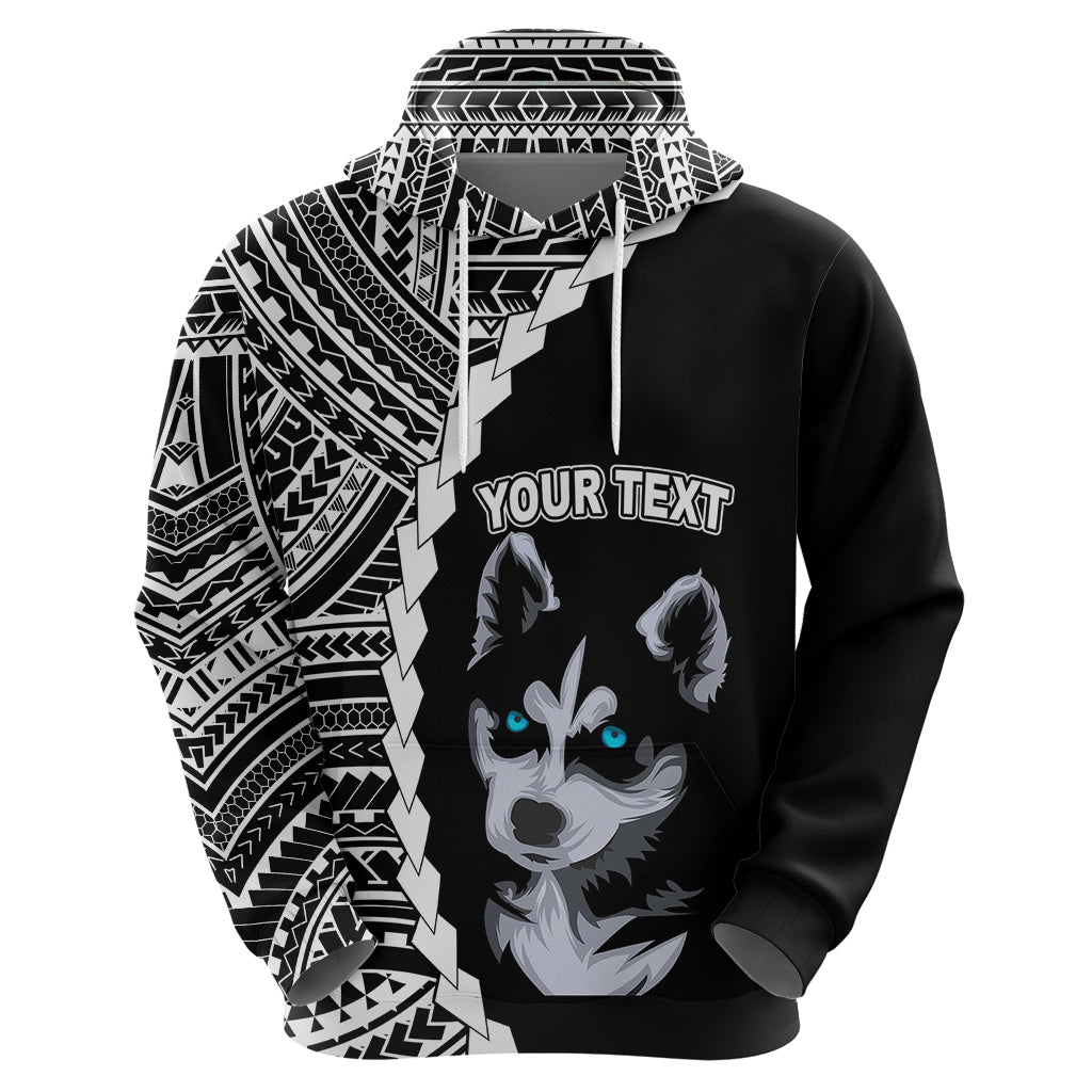 Custom Husky Dog Hoodie With Polynesian Tribal Tattoo LT6 - Wonder Print Shop