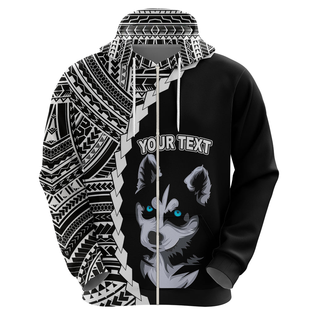 Custom Husky Dog Hoodie With Polynesian Tribal Tattoo LT6 - Wonder Print Shop