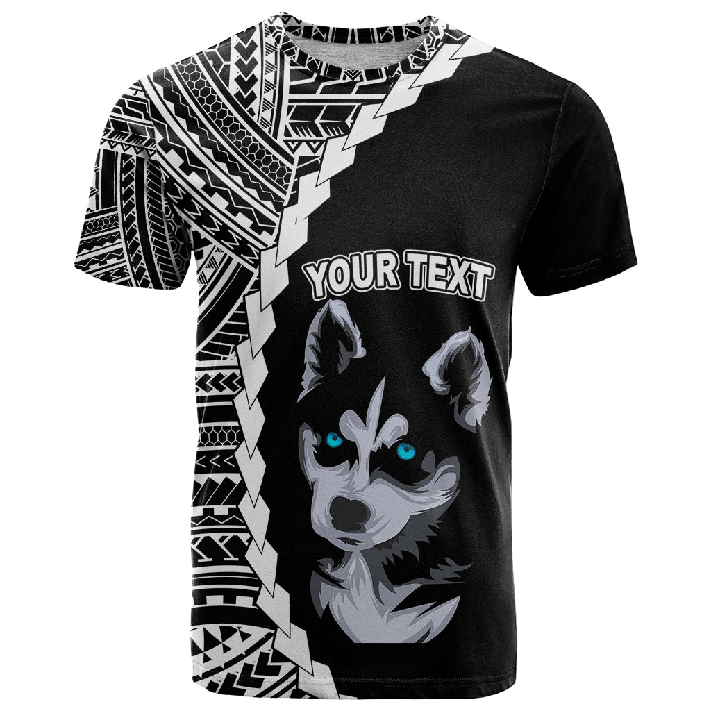 Custom Husky Dog T Shirt With Polynesian Tribal Tattoo LT6 - Wonder Print Shop