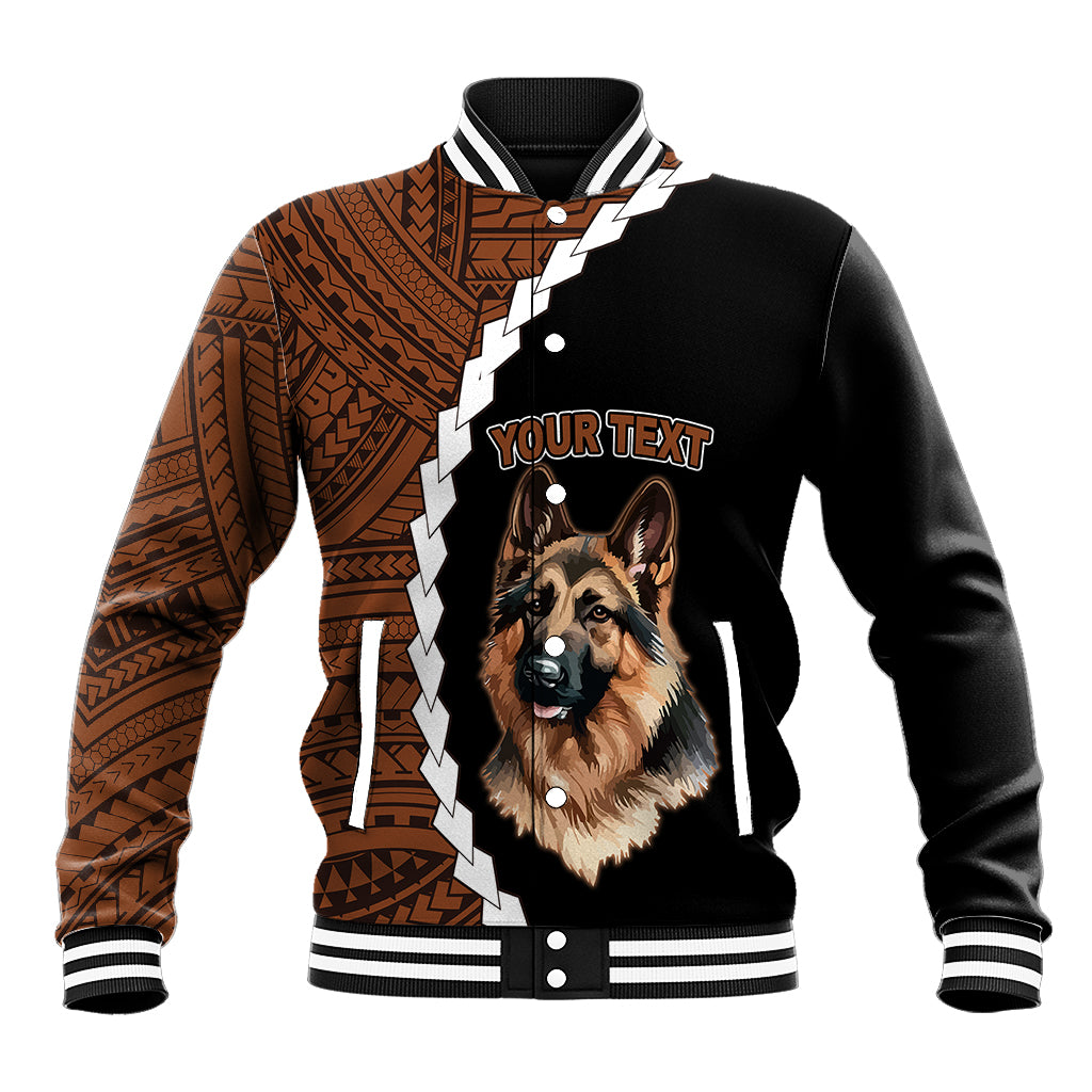 Custom German Shepherd Dog Baseball Jacket With Polynesian Tribal Tattoo LT6 - Wonder Print Shop