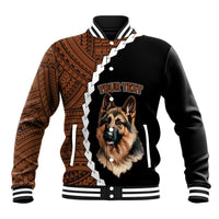 Custom German Shepherd Dog Baseball Jacket With Polynesian Tribal Tattoo LT6 - Wonder Print Shop