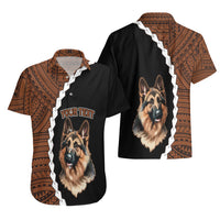 Custom German Shepherd Dog Hawaiian Shirt With Polynesian Tribal Tattoo LT6 - Wonder Print Shop