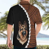 Custom German Shepherd Dog Hawaiian Shirt With Polynesian Tribal Tattoo LT6 - Wonder Print Shop