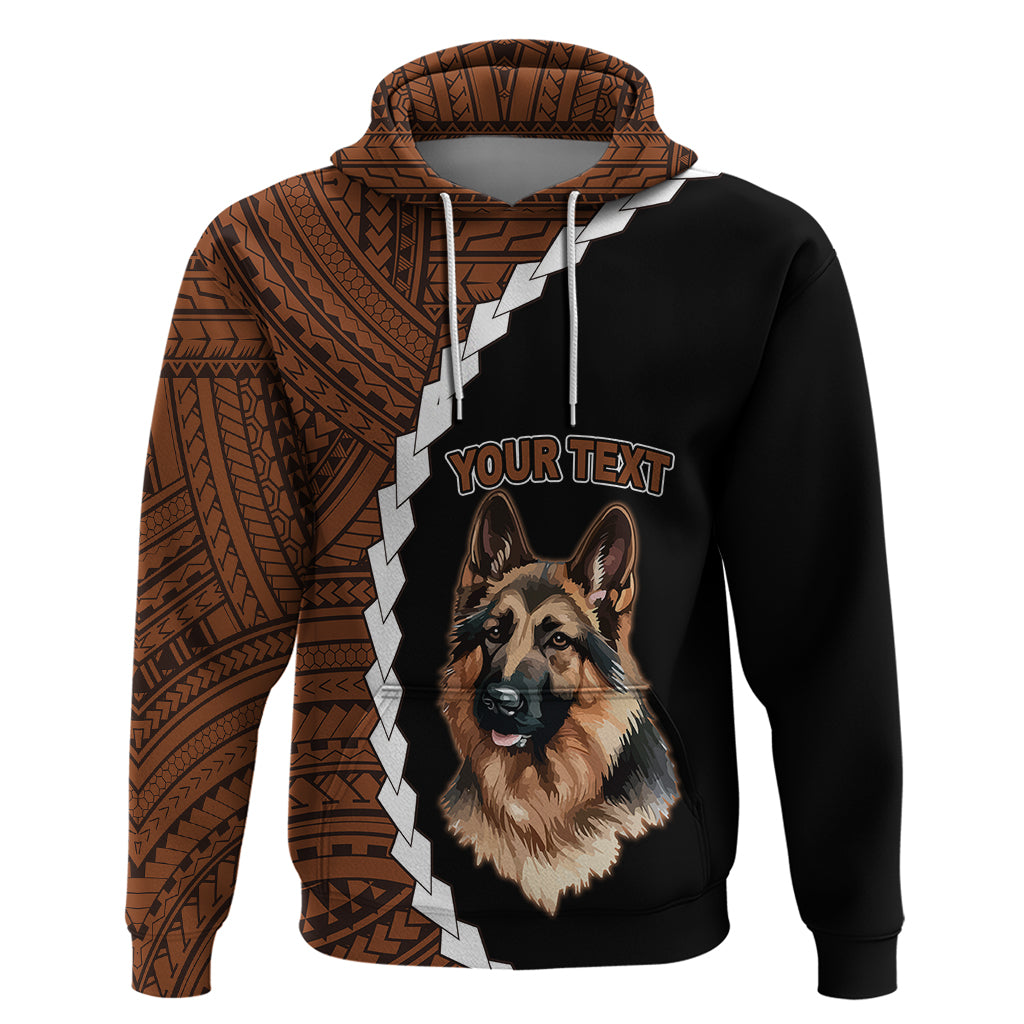 Custom German Shepherd Dog Hoodie With Polynesian Tribal Tattoo LT6 - Wonder Print Shop