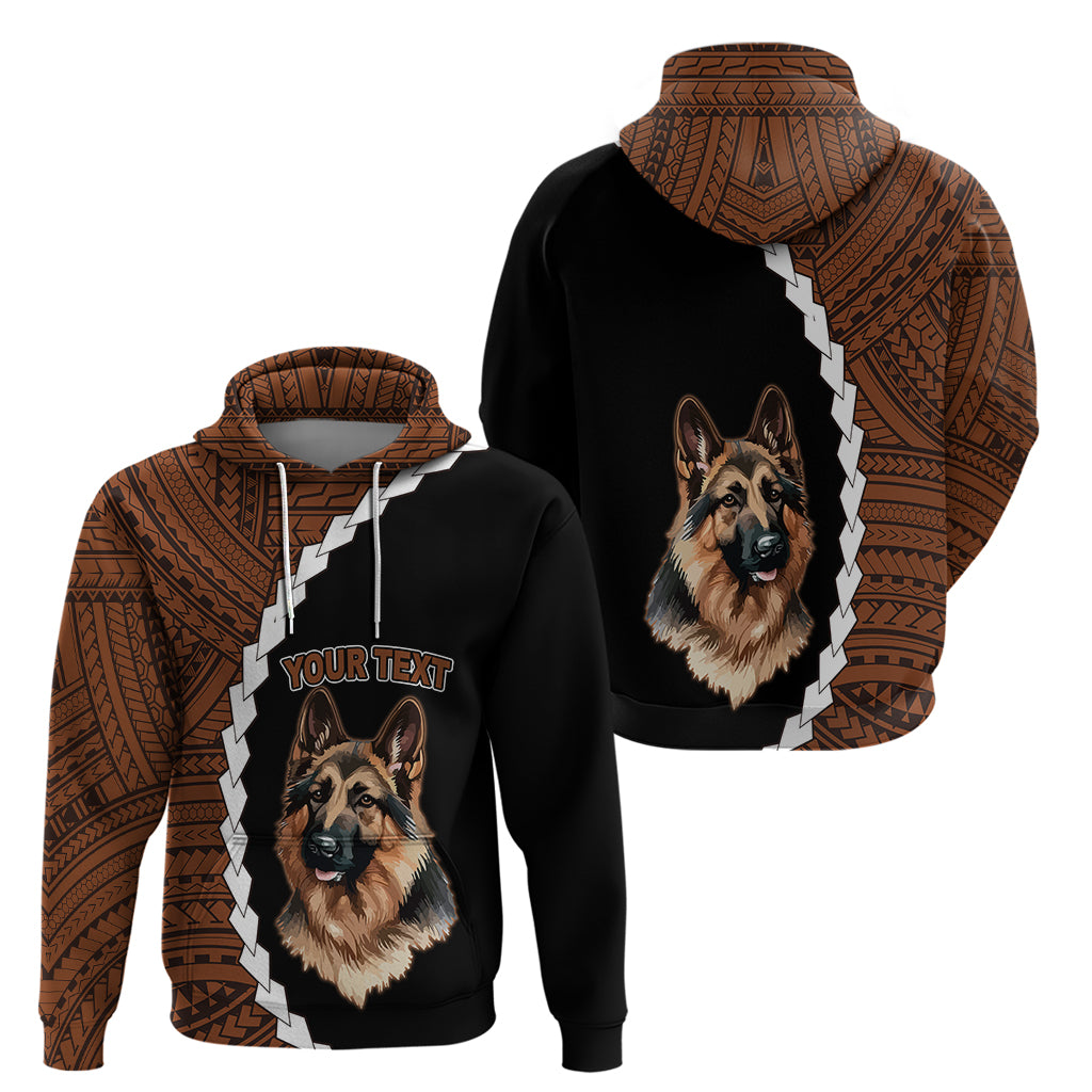 Custom German Shepherd Dog Hoodie With Polynesian Tribal Tattoo LT6 - Wonder Print Shop