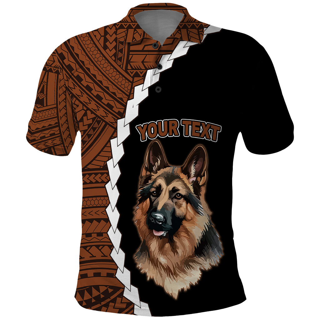 Custom German Shepherd Dog Polo Shirt With Polynesian Tribal Tattoo LT6 - Wonder Print Shop
